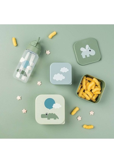 Done By Deer - Happy Clouds - 3'lü Saklama Kabı - Yeşil