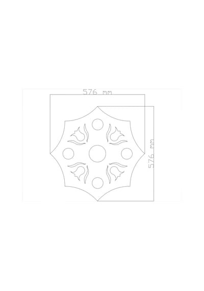 Motifpiyer Tavan Spot Göbek Tsg-77-Sekingen-56Cm Çap