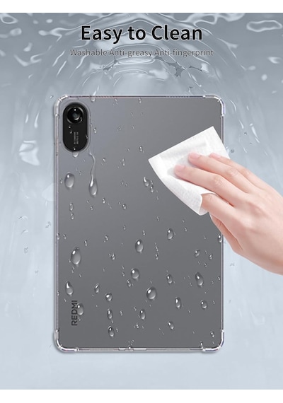 Xiaomi Redmi Pad 2 11 İnç 2025 Kılıf Şeffaf Silikon Köşe Korumalı Clear Darbe Emici Arka Kapak Arka Kapak