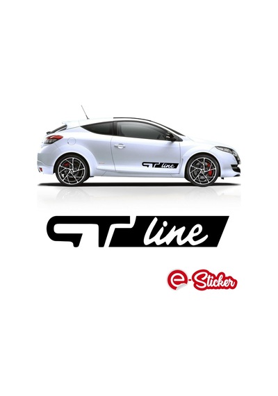 2 Adet Gt Line Oto Sticker Araba Kapı Sticker