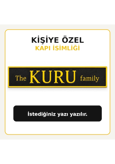 Dekoratif Hediyelik Kapı İsimlik 26x5,5 Cm