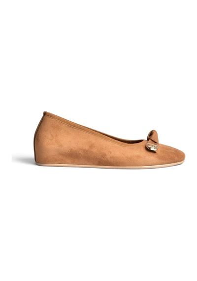 Fox Shoes Y250750702 Taba Süet Alçak Dolgu Tabanlı Kadın Ayakkabı