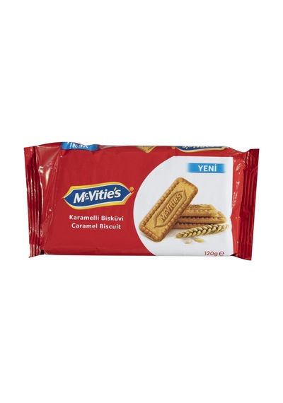 Mcvities Karamelli Bisküvi 120g - İnce, Taze Ve Düşük Kalorili Atıştırmalık 2'li Ekonomik Paket Tarı
