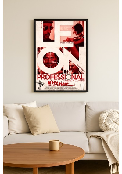 Leon Siyah Ahşap Çerçeveli Poster, Dizi Duvar Tablosu
