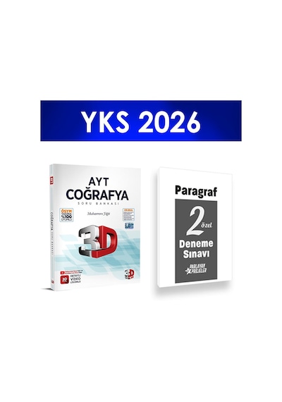 2026 Ayt Coğrafya Soru Bankası 3d Yayınları Paragraf Deneme Hediye