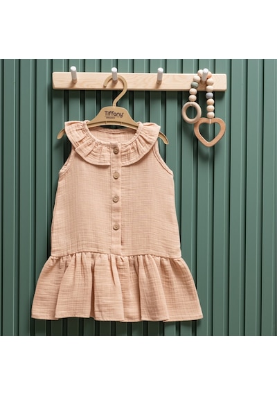 Tiffany Baby & Kids Tiffany Baby Müslin Theme Elbise 26086 Bej