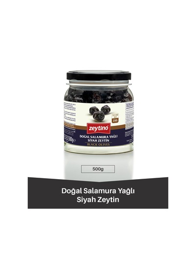 Gemlik Siyah Zeytin 500 Gr 351/380 2xs Cam Kavanoz