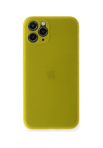Newface - 574 - İphone 11 Pro Max Kılıf Pp Ultra İnce Kapak - Kmrsfres - - Sarı