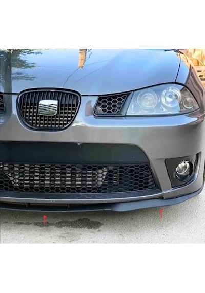 Universal Cupra Ön Lip Mat Siyah Abs 3 Parça Tüm Araçlara Uyumlu