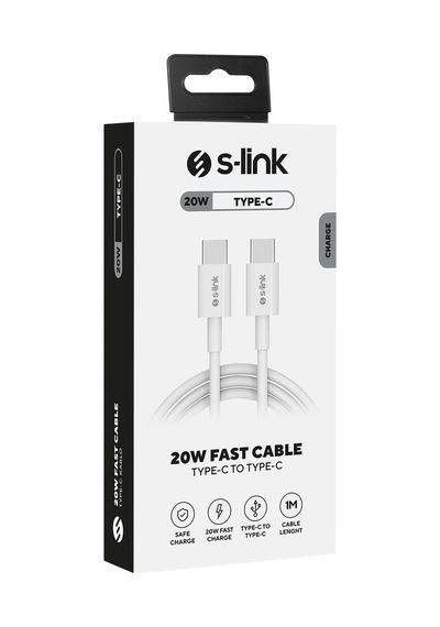 S-link Sl-c122 1m Type-c To Ttpe-c Data+şarj Kablo