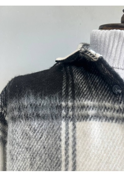 Unisex Jakarlı Oversize Siyah Gömlek Siyah