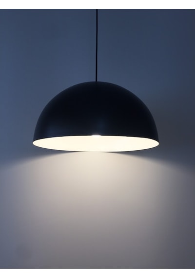 Mylights Retro Mat Siyah Içi Beyaz Metal Sarkıt Avize Rustik Av