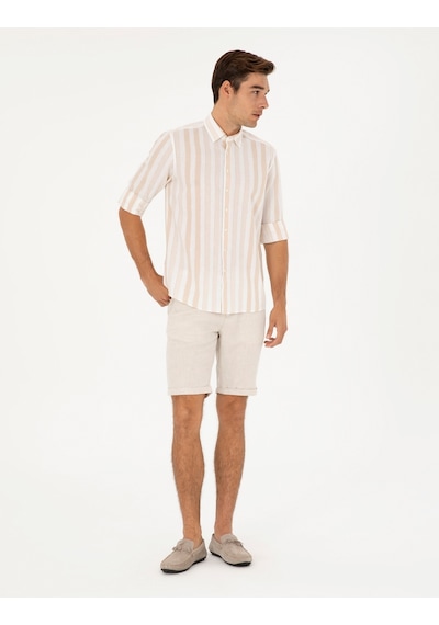 Pierre Cardin Erkek Bej Şort / Bermuda 50288507-vr011 Bej