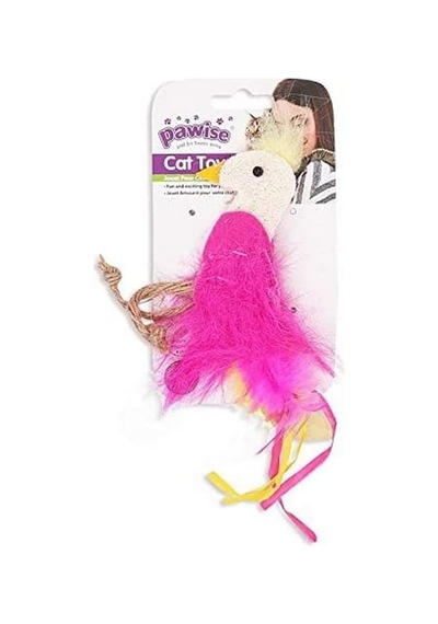 Catnipli Tüylü Flamingo Kedi Oyuncağı 14 Cm