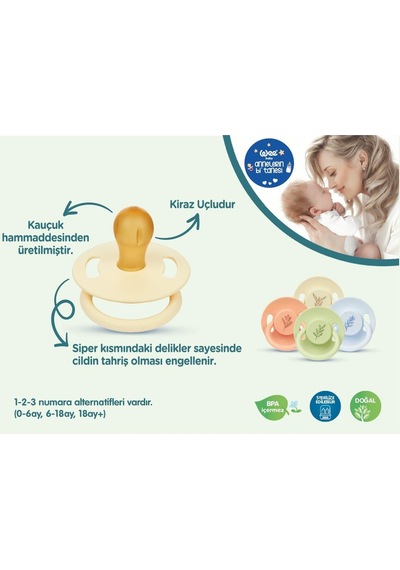 Wee Baby Pure Ka Uçlu Emzik No:3 Krem