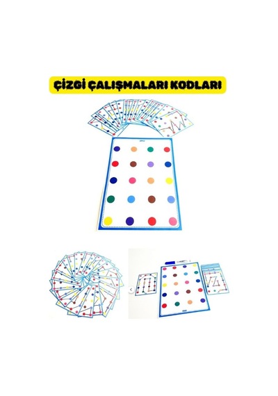 Okul Öncesi Kodlamalı Çizgi Çalışmaları Yaz-sil Kitabı
