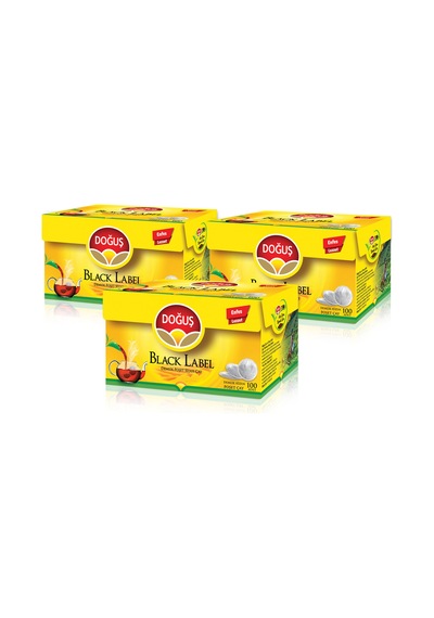 Doğuş Black Label Siyah Süzen Demlik Poşet Çay 3'lü 100 x 3.2 G