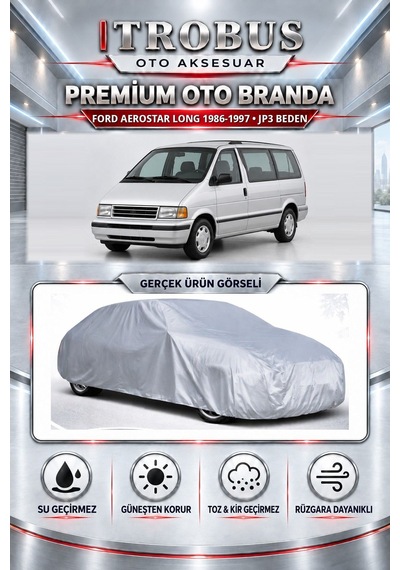 Ford Europa Aerostar Long 4.0/5.0 V8 1986-1997 Uyumlu Premium Araba Brandası Oto Branda Jp3 Beden