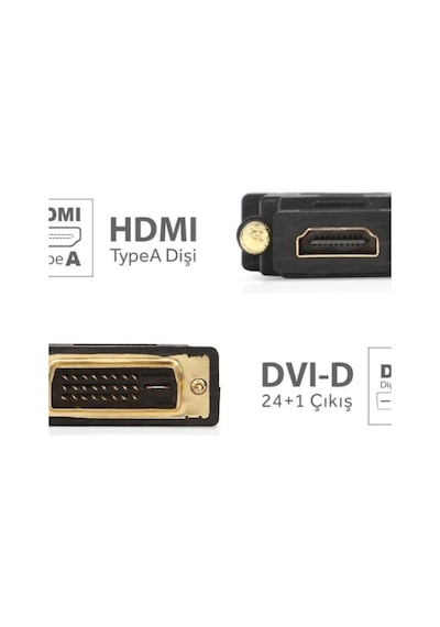 Dvi To Hdmı Dönüştürücü Dvi Hdmi Çevirici Dvi Erkek Hdmi Dişi