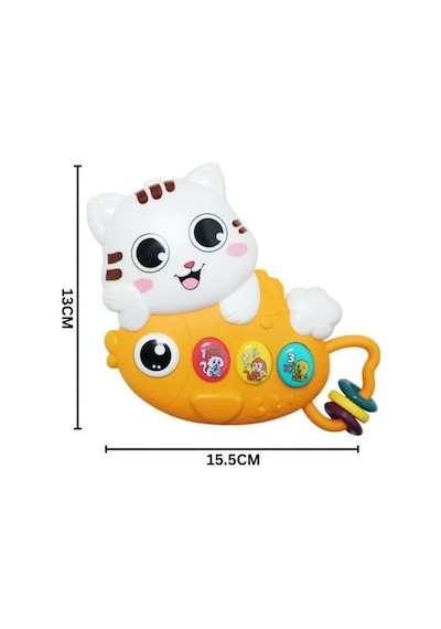 Müzikli Işıklı Eğitici Kedi Oyuncak - Bebek Duyusal Gelişim Figürü