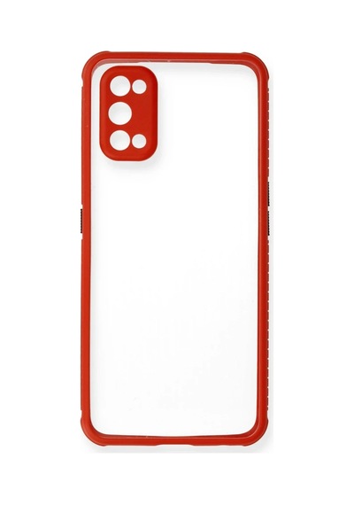 Ventra Realme 7 Pro Kılıf Miami Şeffaf Silikon - Kırmızı Ventra
