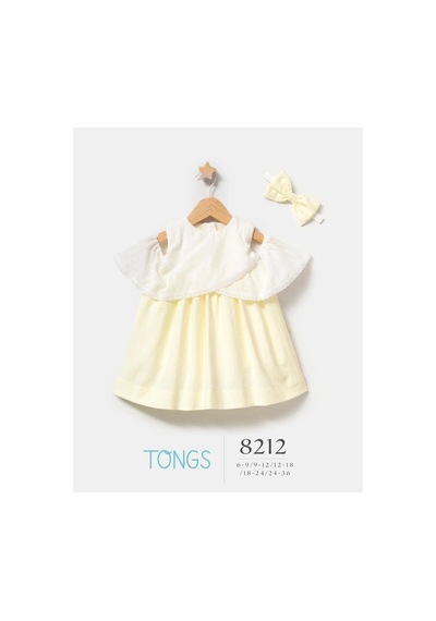 Tongs Baby Kız Bebek Saç Bantlı Elbise Sarı 8212