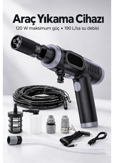 Çift Çalışma Modlu Araç Yıkama Makinesi Şarj Edilebilir