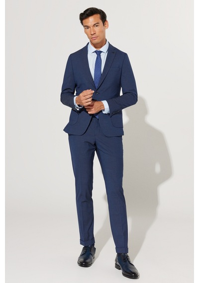 Altınyıldız Classıcs Erkek Lacı Ekstra Slim Fit Dar Kesim Mono Yaka Desenli Takım Elbise