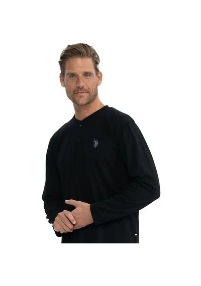 U.S. Polo Assn. U.s Polo Assn. 18853 Erkek Uzun Kollu Yakası Düğmeli Pijama Takım-siyah Siyah U.S. Polo Assn. U.s Polo Assn. 18853 Erkek Uzun Kollu Yakası Düğmeli Pijama Takım-siyah Siyah