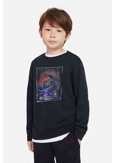Tshirthane Metaallica Gran Rapids Metal Rock Baskılı Unisex Çocuk Sweat Siyah