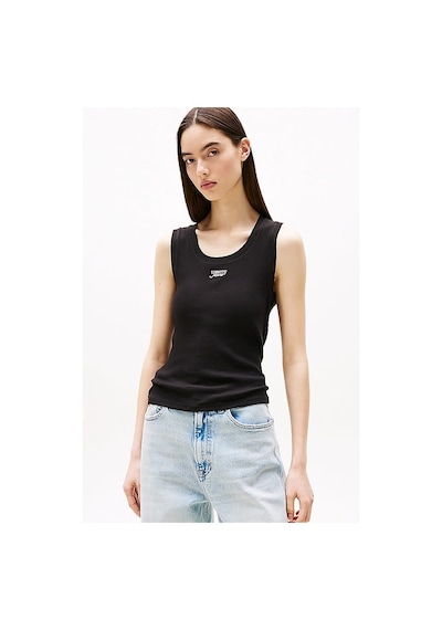 Tommy Hilfiger Kadın Tjw Slim Fit T-shirt - Siyah Triple Black