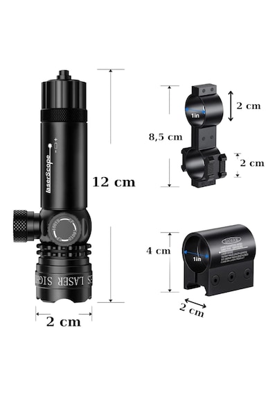 Wıson Ws-603 Profesyonel Tüfeg Montajlı Yeşil Lazer 532 Nm 20 Mm Ray Uyumlu Uzun Menzil Siyah