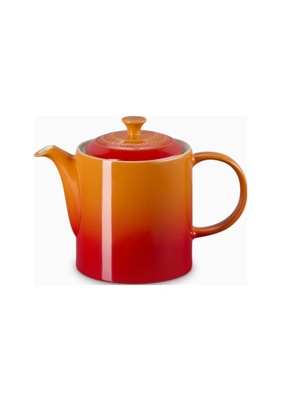 Le Creuset 4 Fincan Kapasite Şık Tasarım Büyük Seramik Demlik Turuncu