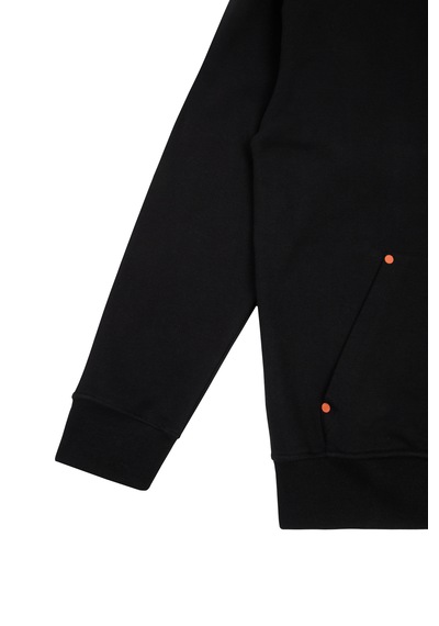 Beord Siyah %100 Pamuk Kapüşonlu Sweatshirt Bhd1-139