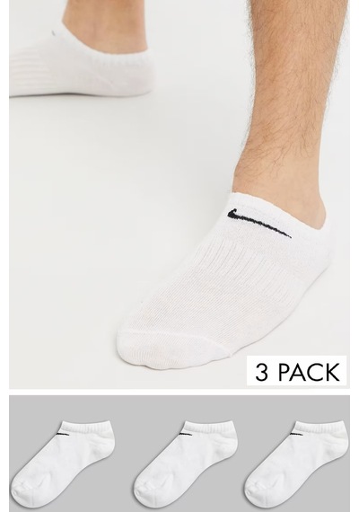 Nike Value No Show Ulightweight Unisex Sock 3 Lü Soket Çorap Beyaz