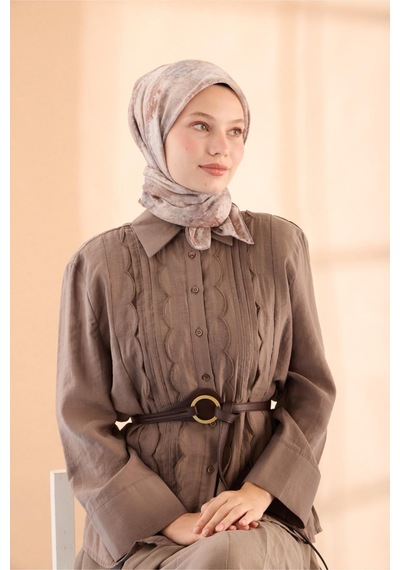 Silk Home Soft Eşarp 73095-06 Sütlü Kahve, Gri, Kahverengi, Taş