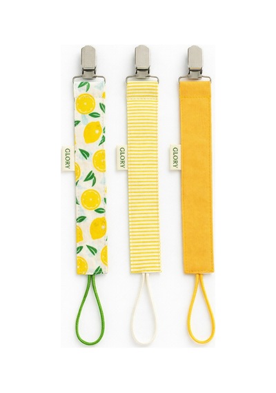 3lü Set Emzik Askısı Limon Desenli