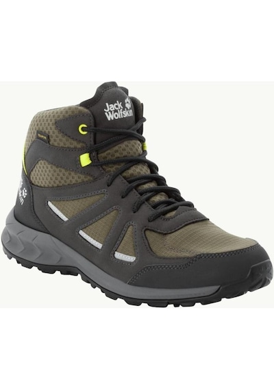Jack Wolfskin 4051261 4600235080 Woodland 2 Texapore Mid M Khaki/green Erkek Outdoor Bot Olive