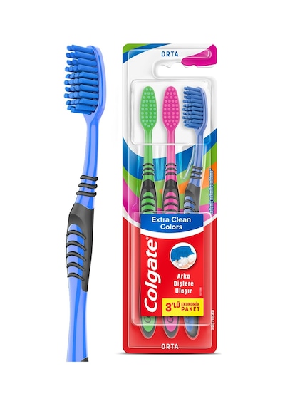 Extra Clean Colors Diş Fırçası 2+1