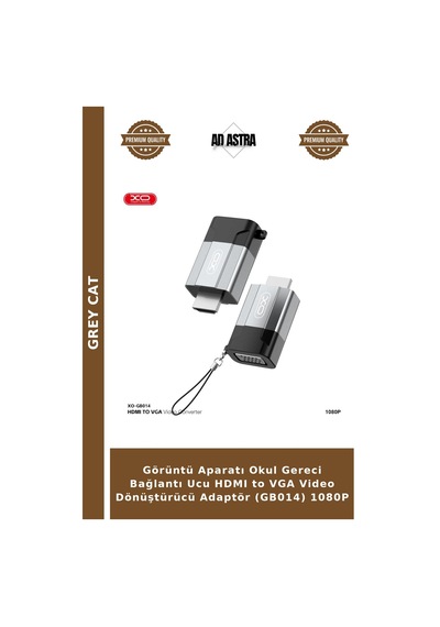 Görüntü Aparatı Okul Gereci Bağlantı Ucu Hdmı To Vga Video Dönüştürücü Adaptör Gb014 1080p