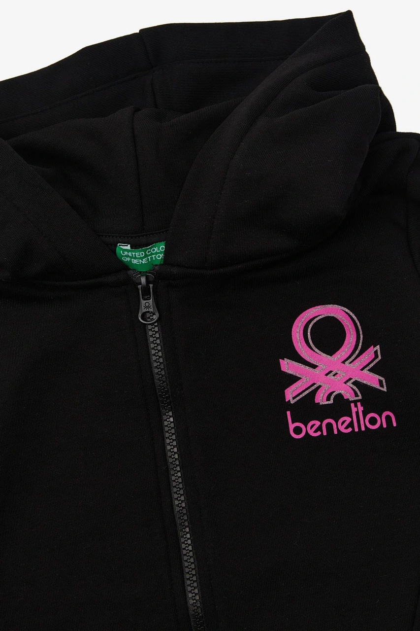 United Colors Of Benetton Kız Çocuk Sweatshirt Bnt-g20861 Siyah