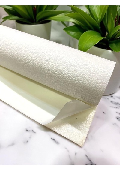 Varan Tekstil Yapışkanlı Beyaz Suni Deri 100 140 Cm