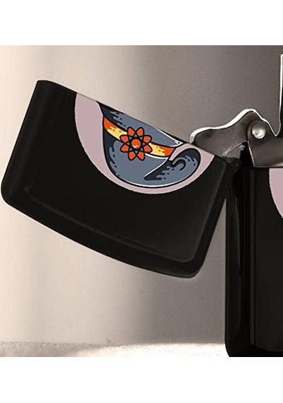 Happy Halloween Tasarımlı Renkli Baskılı Siyah Benzinli Metal Çakmak 50 x 22