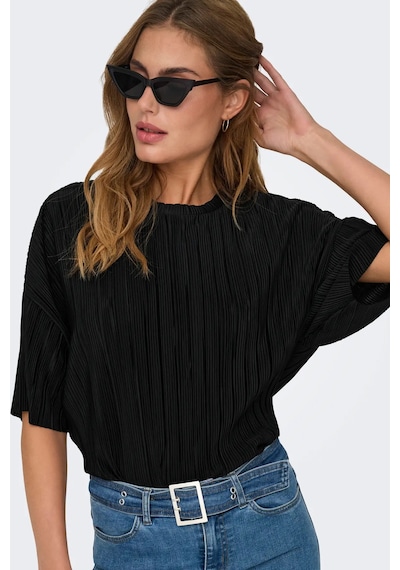 Only Kadın Onlravenna Bisiklet Yaka Kısa Kollu T-shirt 15318506 Siyah Siyah
