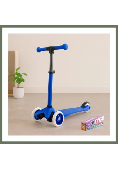 Bezos Vintage Çocuk Scooter - Ayarlı 55 71 Cm, 40 Kg Taşıma Bezos1 Çok Renkli