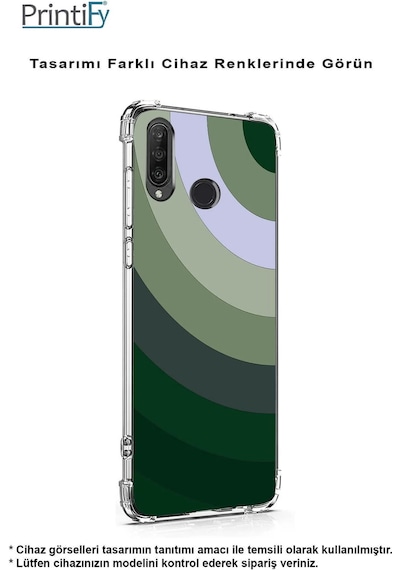 Tecno Camon 18 Uyumlu Köşe Korumalı Renk Cümbüşü C Tasarımlı Şeffaf Silikon Kılıf