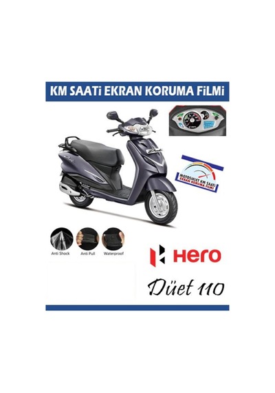 Hero Düet 110 Serisi Motosiklet Ekran Km Koruyucu