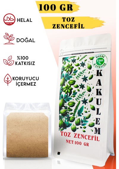 Kakulem Öğütülmüş Toz Zencefil 100 Gr