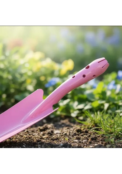 Metal Bahçe Küreği Pembe Renk 27 M