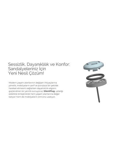 500 Adet Silentplug Sessiz Tapa Masa Sandalye Çivili Polygrid Krem Krem